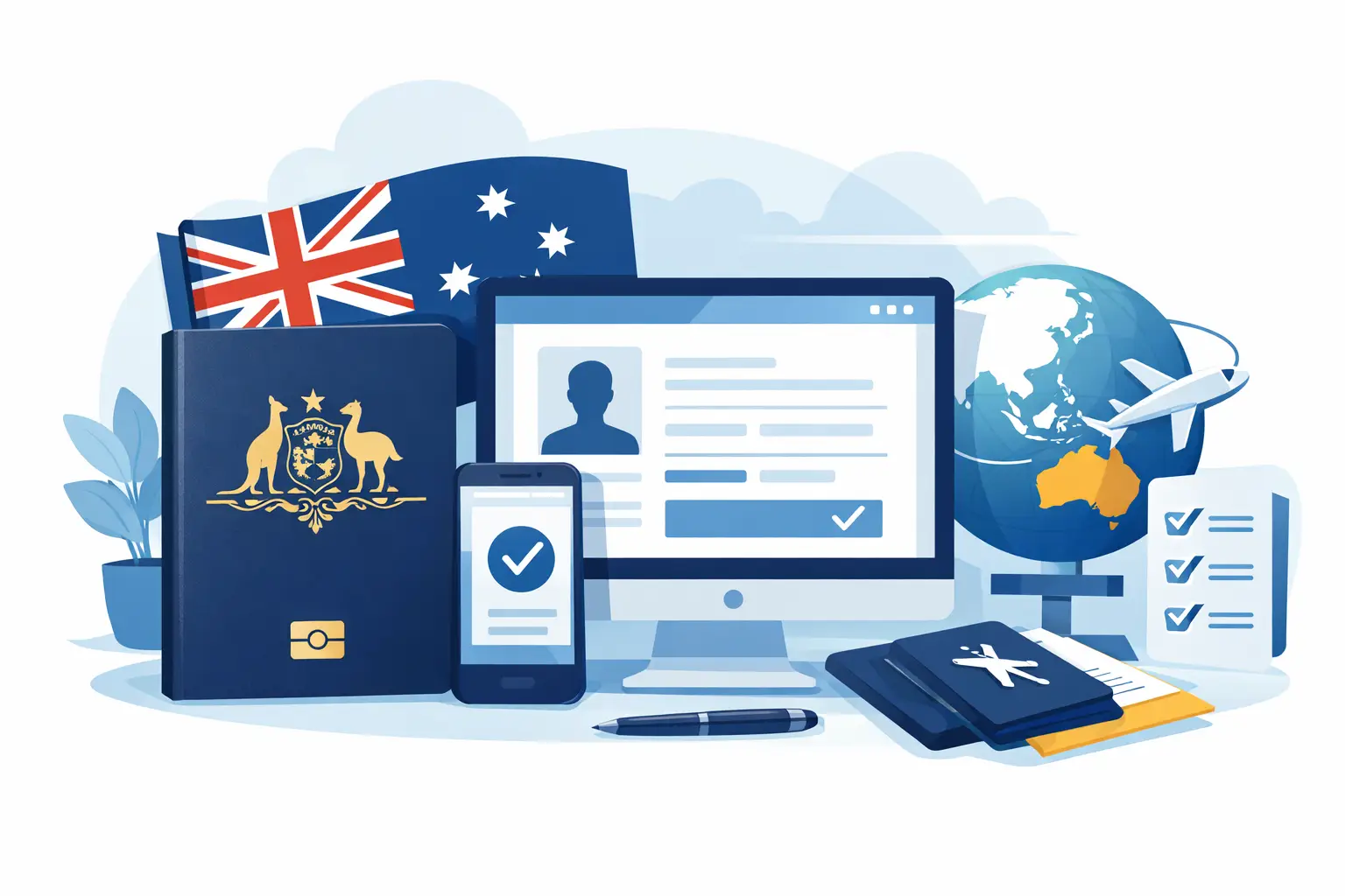 Australischen Reisepass online anfordern